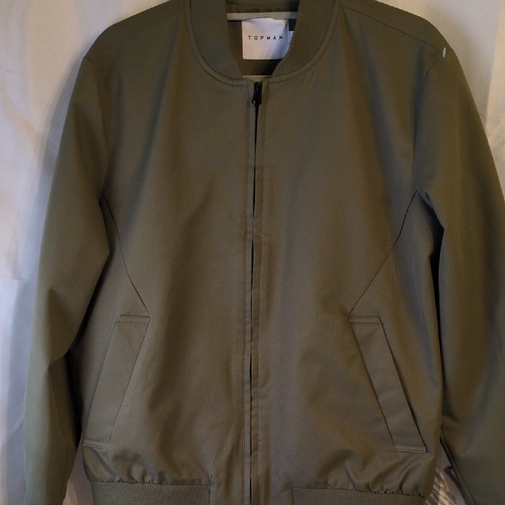 Topman Men's Khaki Bomber Jacket
